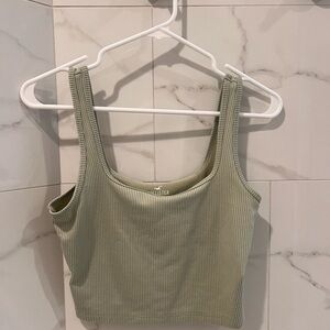 Hollister Ribbed Tank in Light Green